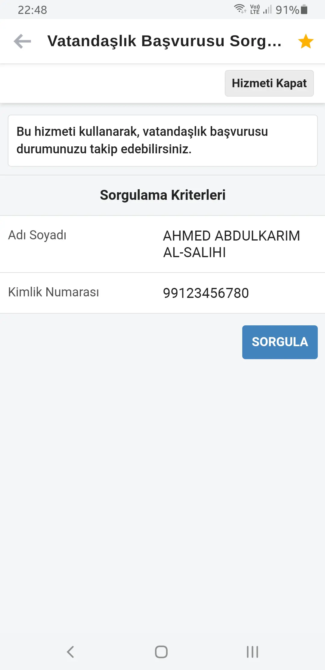 معايير الاستعلام sorgulama kriterleri